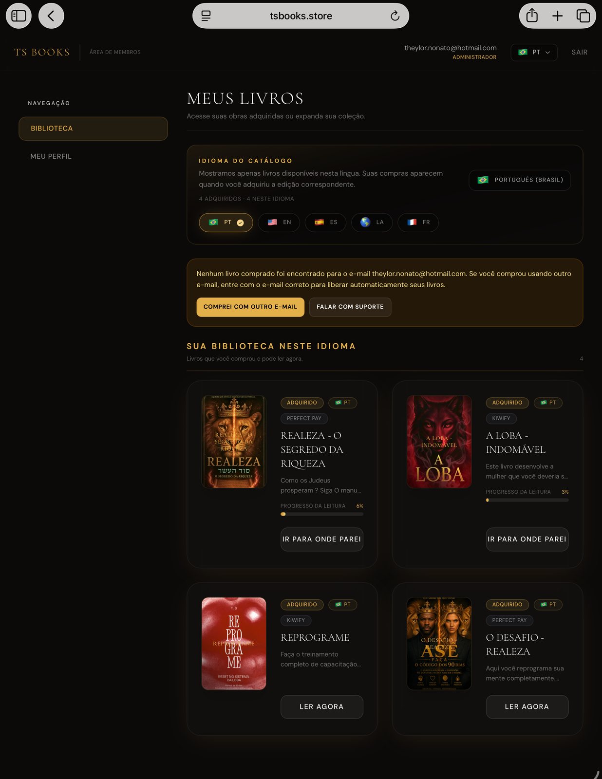 TS Books no tablet